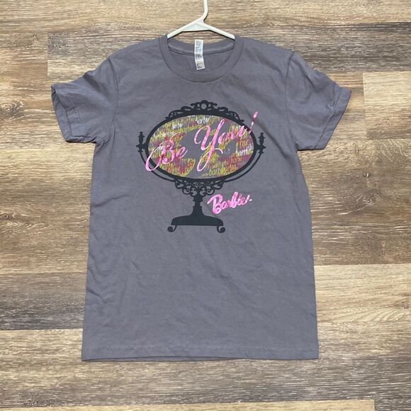 Barbie Tops - E143 Be You Barbie Grey Sz. L  T-shirt  NWOT